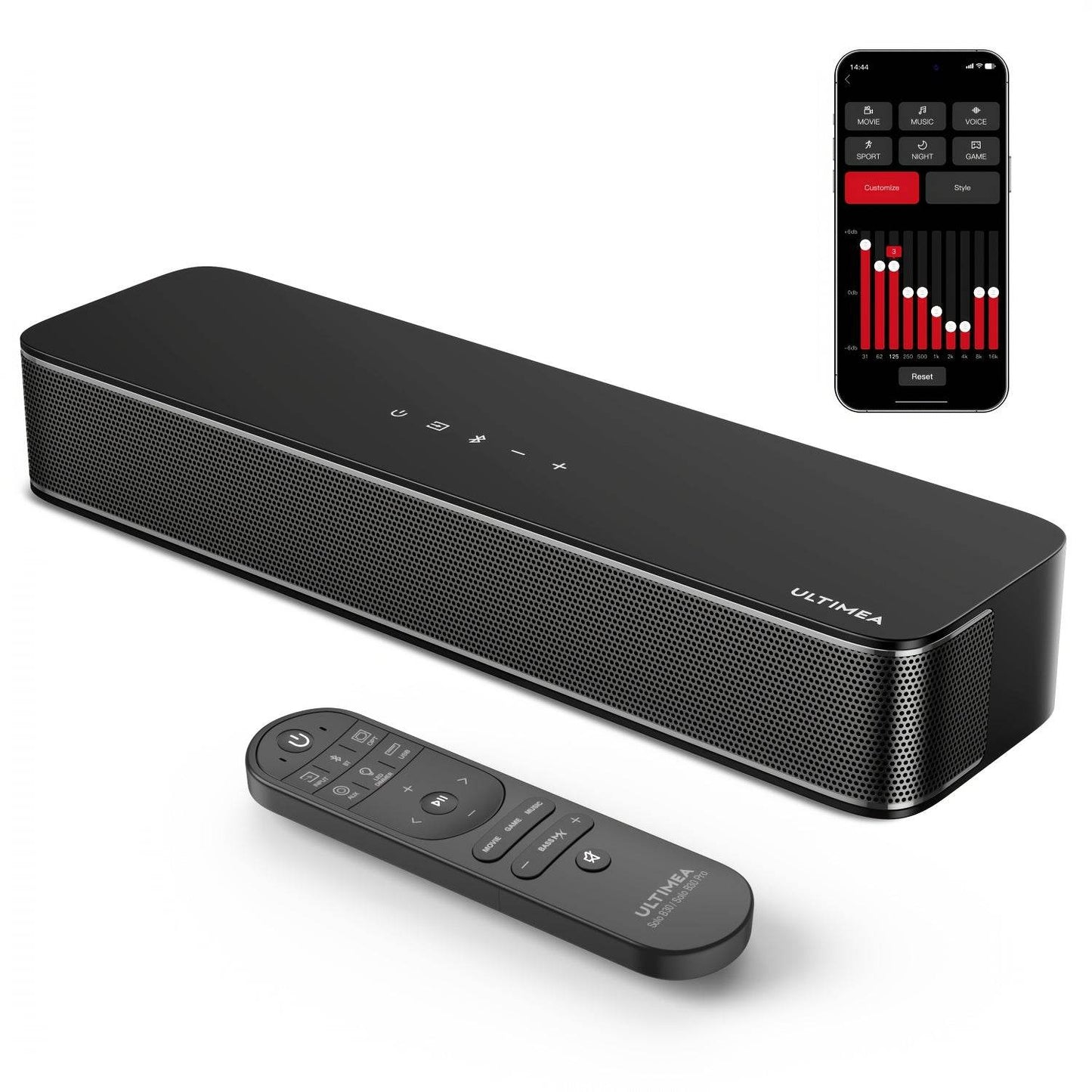 ULTIMEA Mini Sound Bar 2.1ch with App Control & Subwoofer