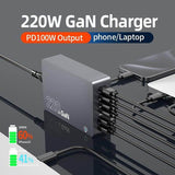 220W 6-in-1 USB C GaN Fast Charger