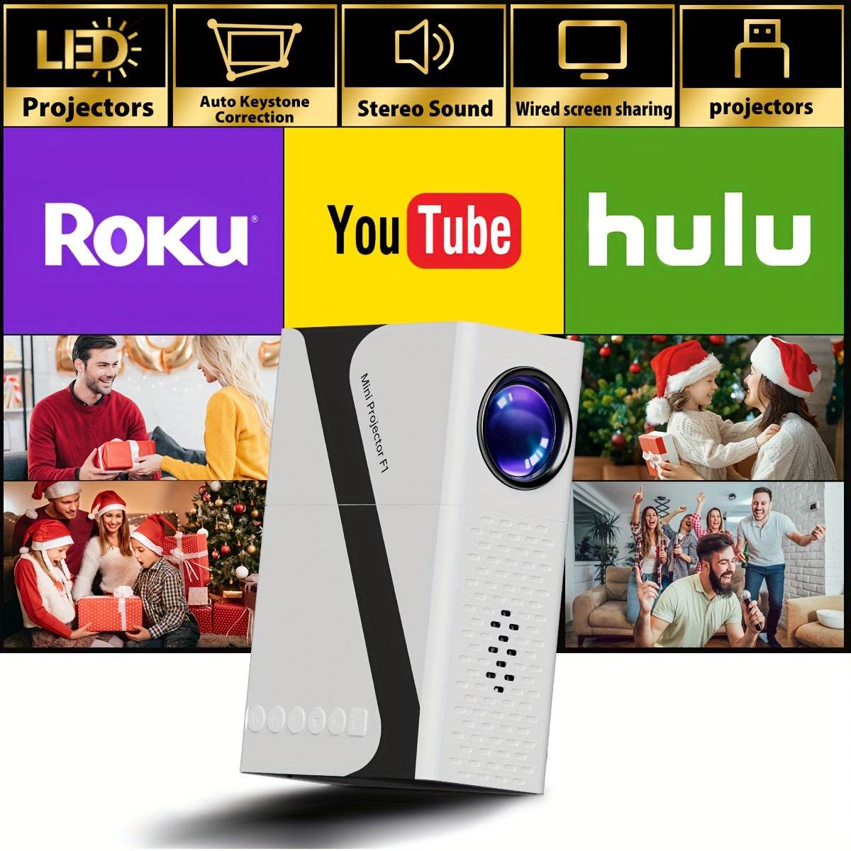 Proiector LCD Profesional 1080P, 2000-2499 Lumeni, Portabil - Venduqo