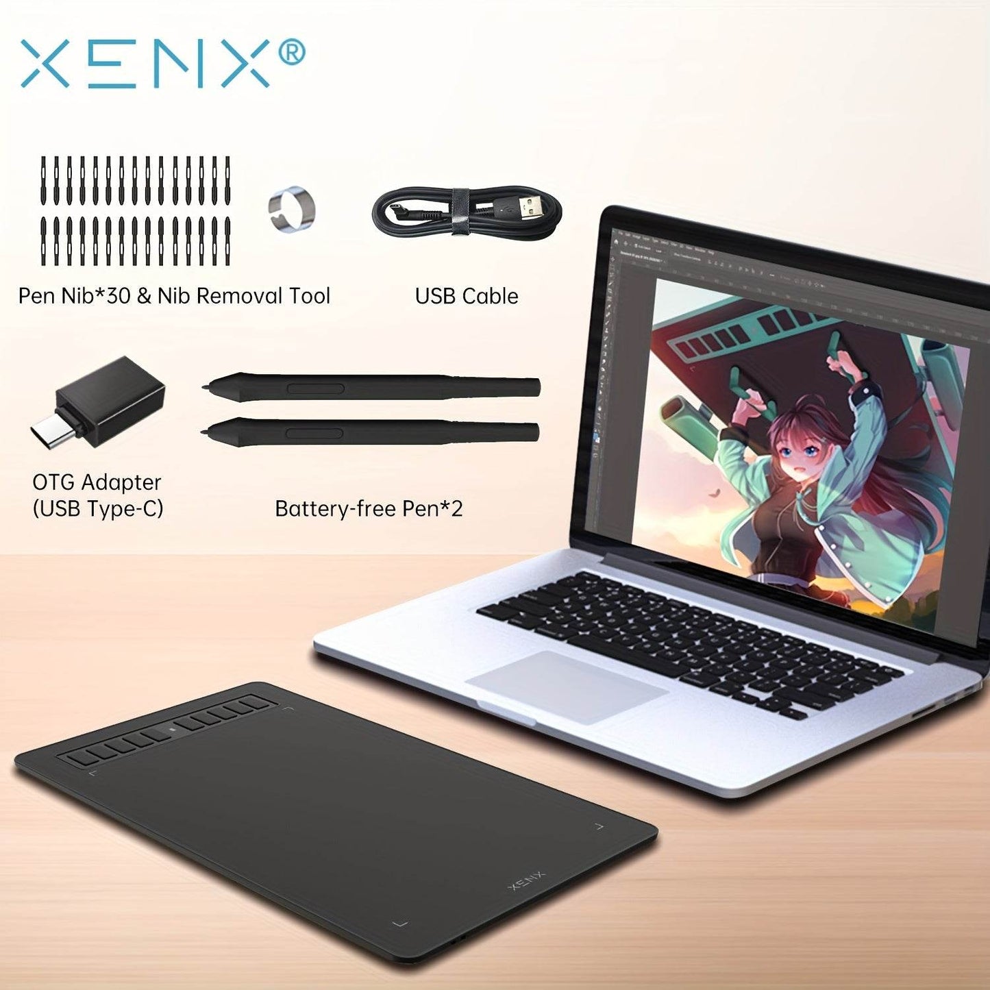 Tableta de desen grafic XENX P3-1060B 25.4 x 15.8 cm - Venduqo