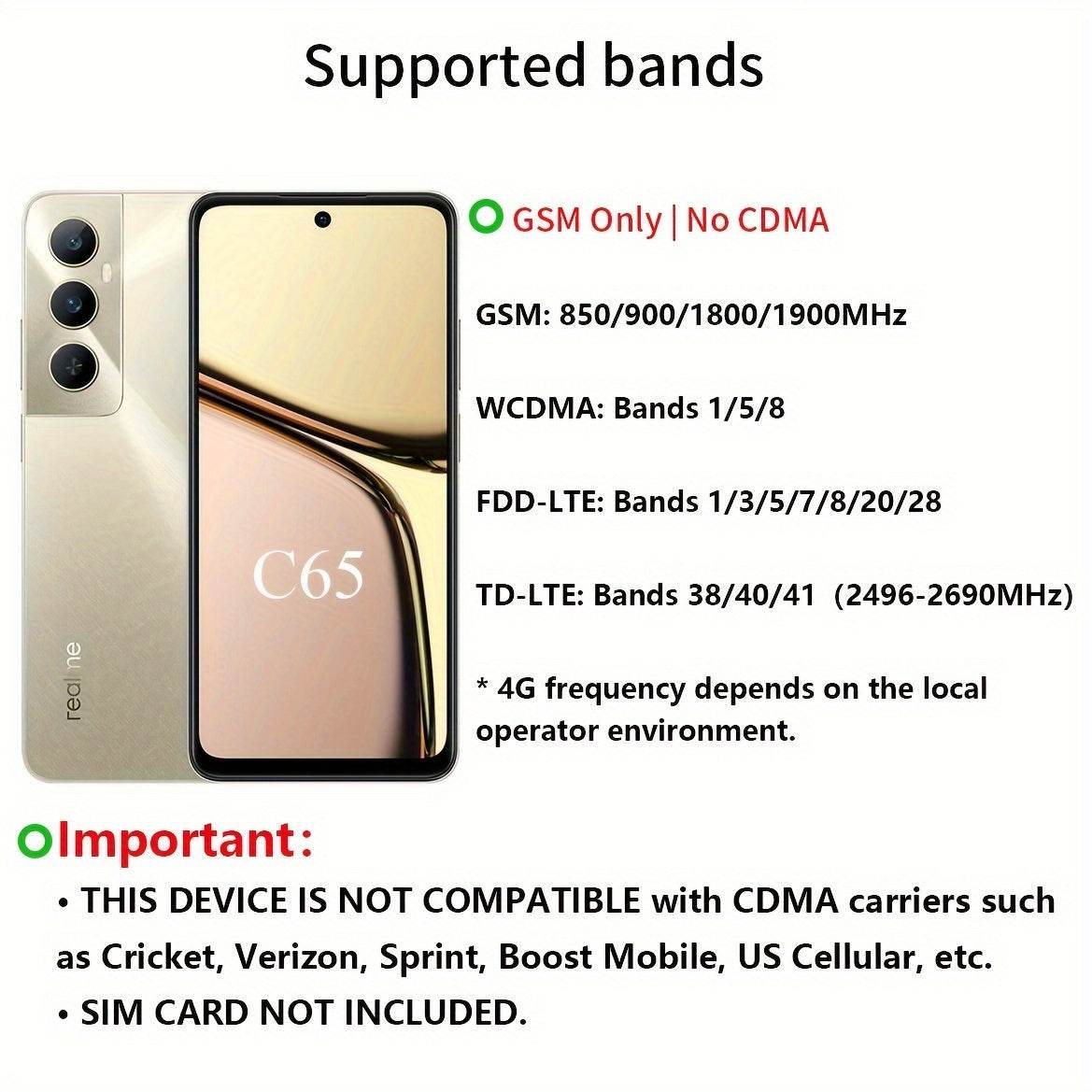 Smartphone realme C65 Helio G85, 6+128GB, 50MP, 90Hz - Venduqo