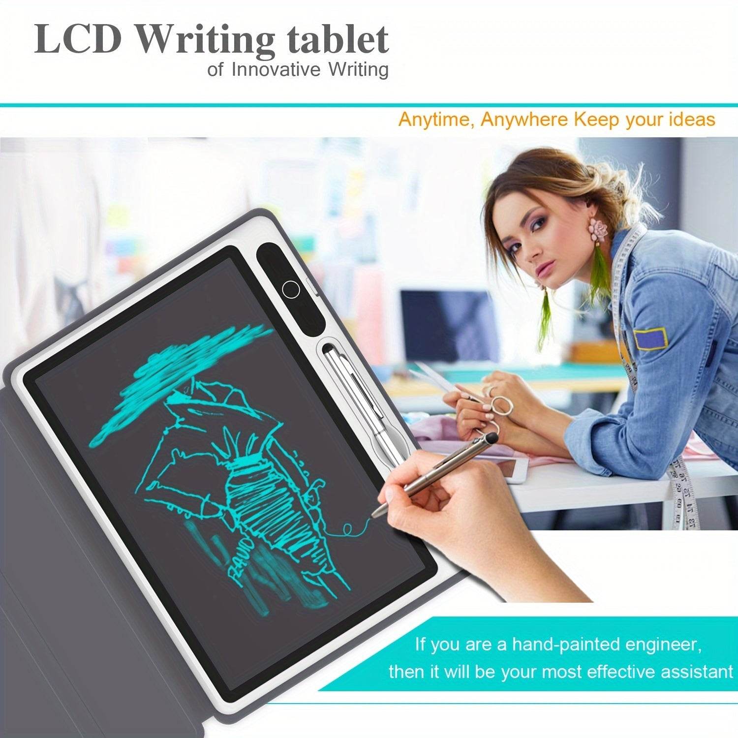 Tablet LCD 23.62cm cu Husa Protectoare din Piele - Venduqo