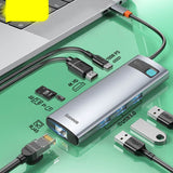 Docking Station Metal Shimmer Type-C 6-in-1 4K HD - Venduqo