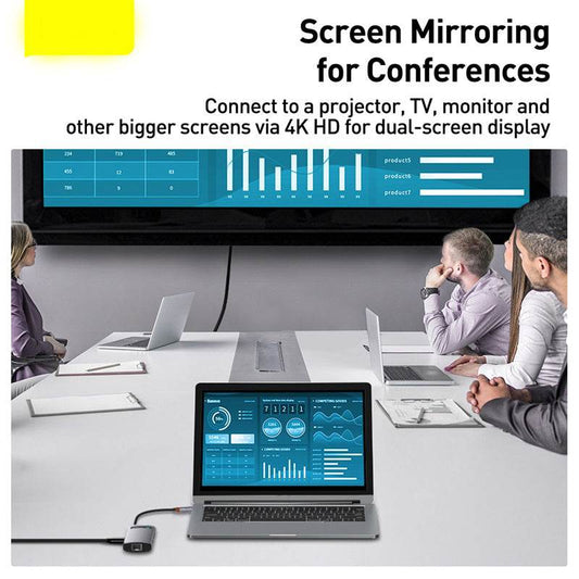 Docking Station Metal Shimmer Type-C 6-in-1 4K HD - Venduqo