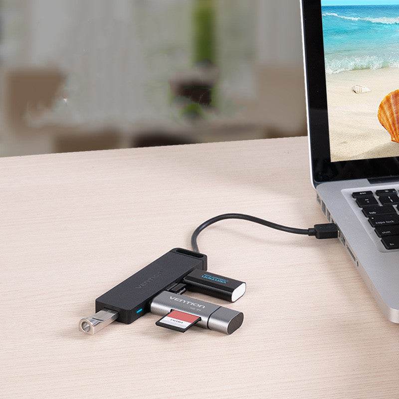 Cablu Chm Series USB 2.0 la USB 2.0 x4 și Micro USB Alimentare Negru 0.5M - Venduqo