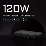 120W GAN Multifunctional Fast Charger with Dual Ports