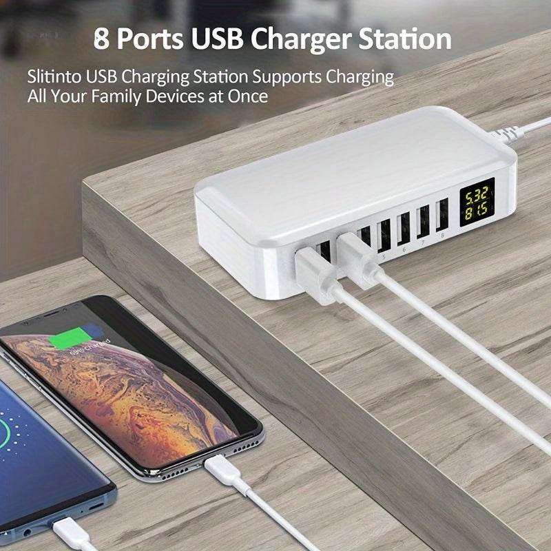 Încărcător Rapid Multi-funcțional cu 8 Porturi 40W - Venduqo