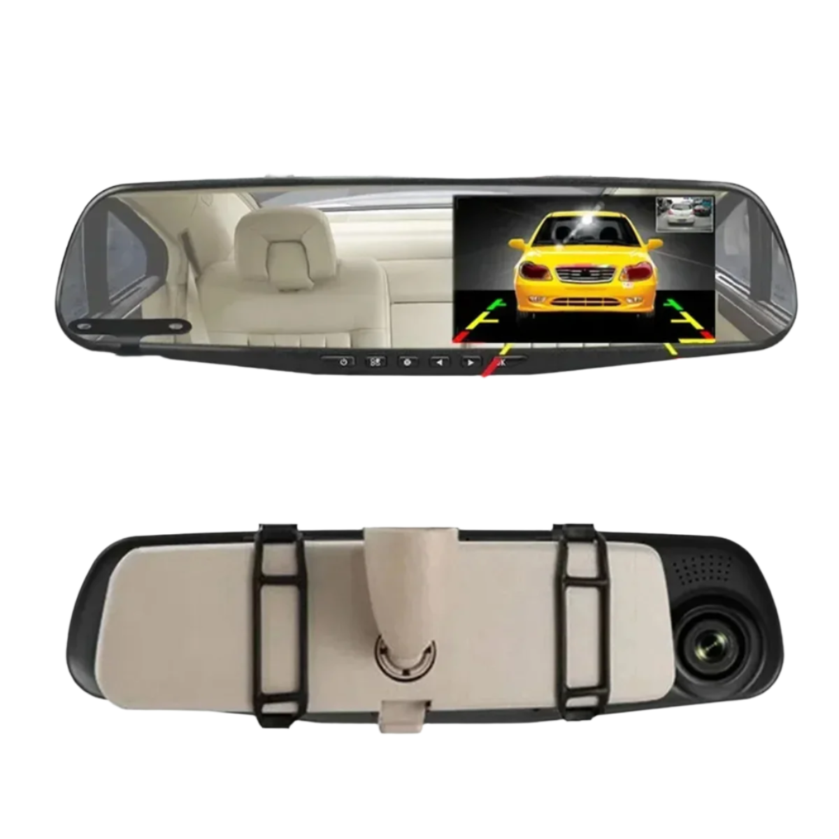 Tigebraver Camera DVR pentru Oglinda Retrovizoare 4.3" 1080P