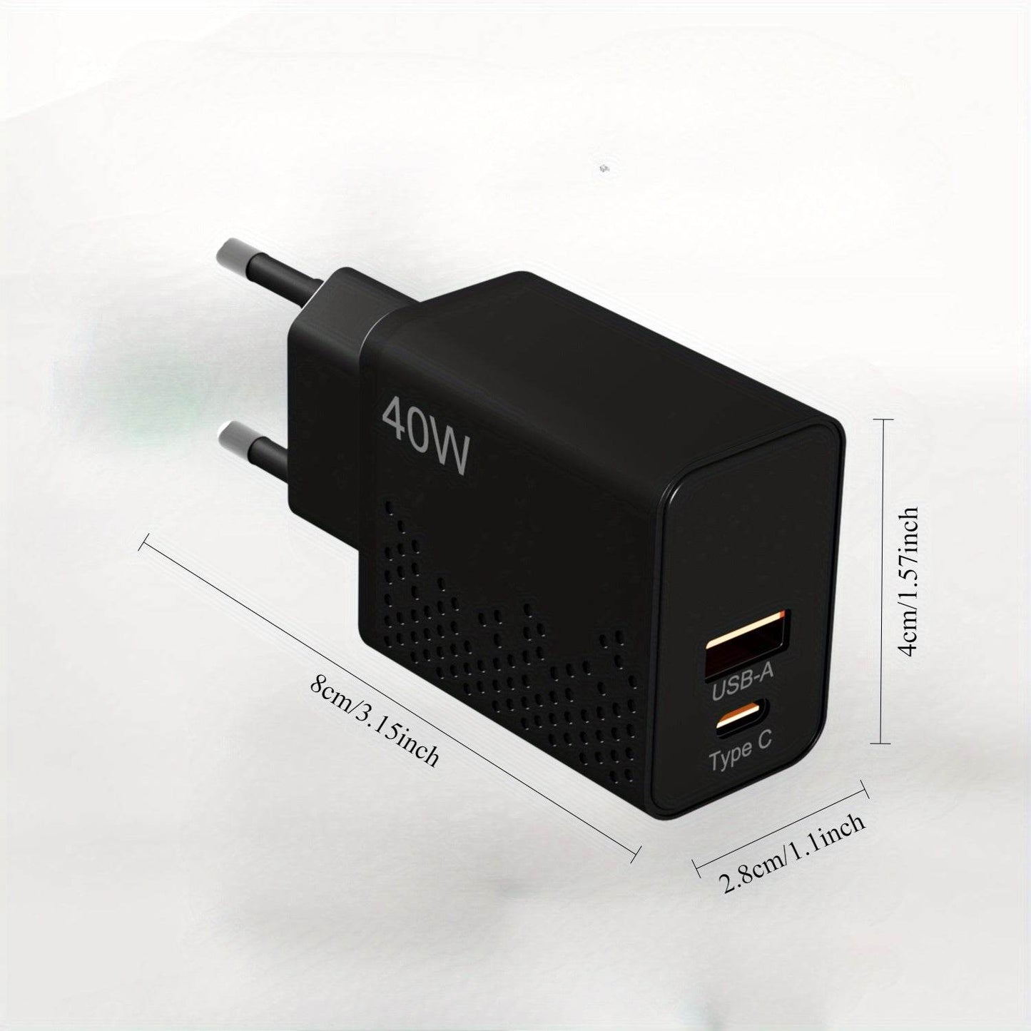 Încărcător Rapid Dual Port USB-C 40W - Venduqo