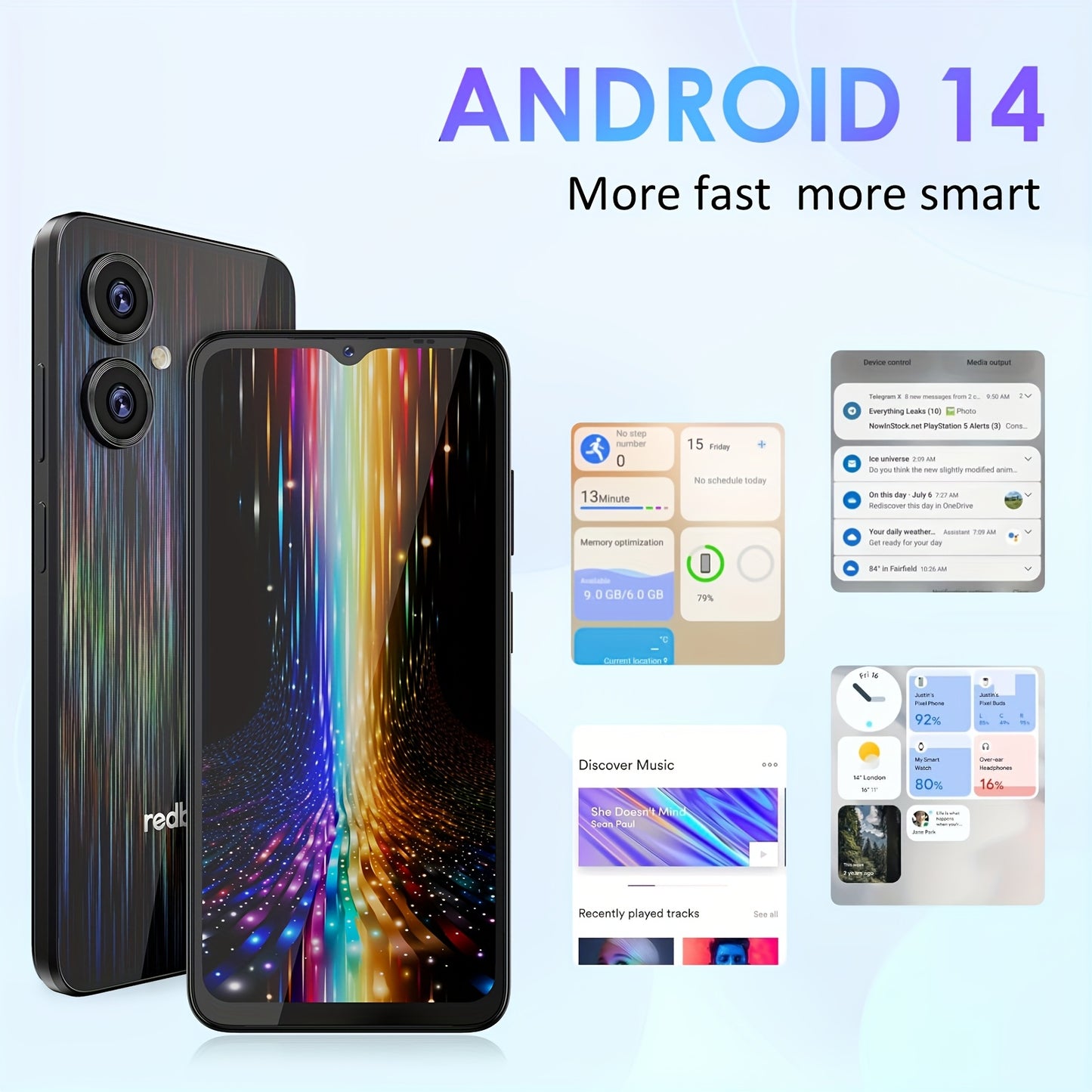 redbeat D5 - 6.52" LCD Smartphone with Octa-core Processor