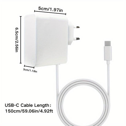 65W USB-C GaN PD Fast Charger with 150cm Cable