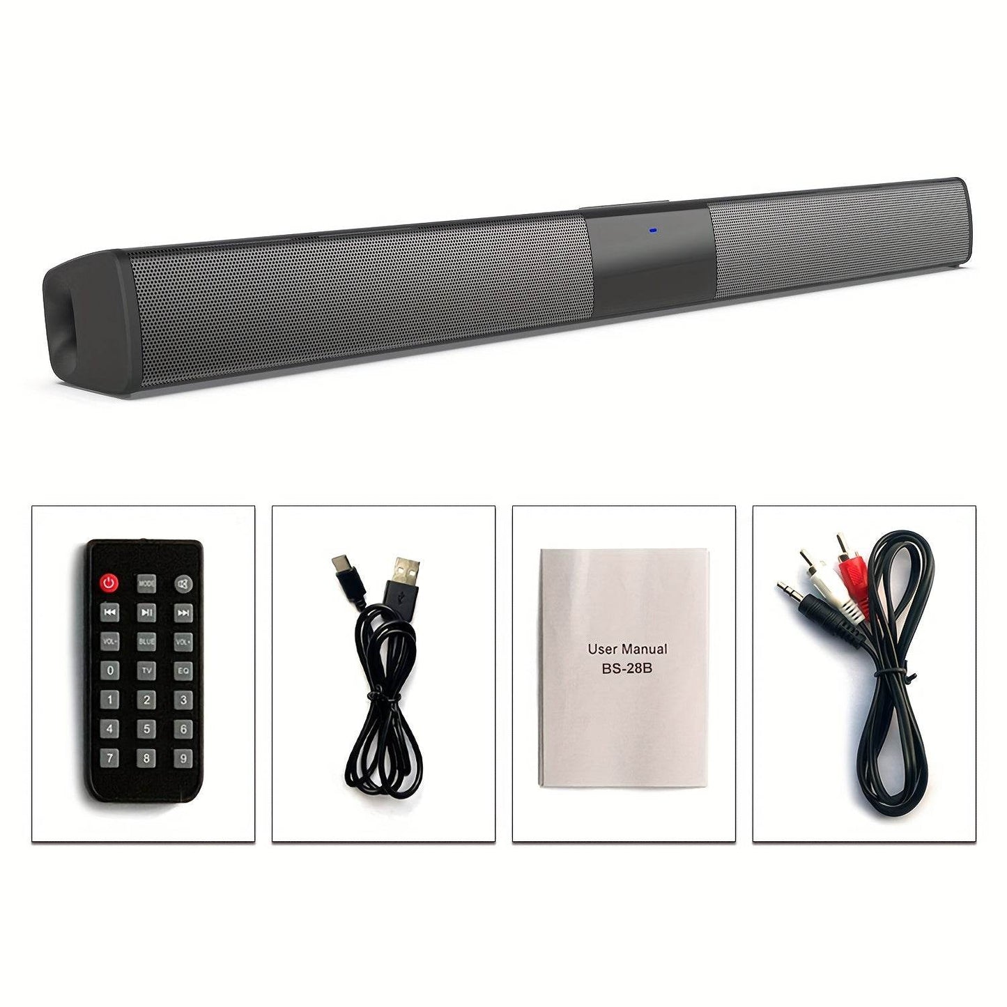 Bară de sunet wireless HIFI cu 4 difuzoare și tub pentru ecou - Venduqo