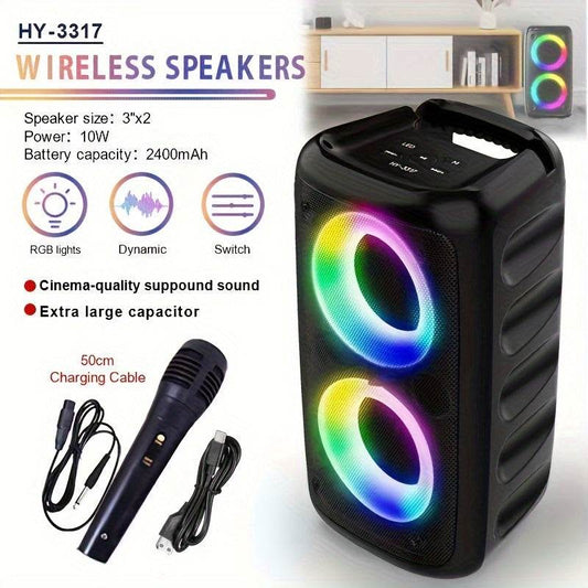 MOKiN Portable Wireless Speaker with Subwoofer & Microphone