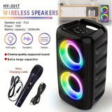 MOKiN Portable Wireless Speaker with Subwoofer & Microphone