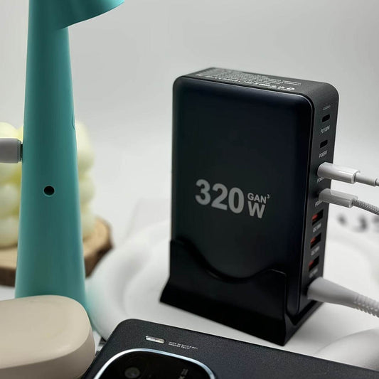 Încărcător PD USB-C 320W GaN III cu 8 Porturi - Venduqo