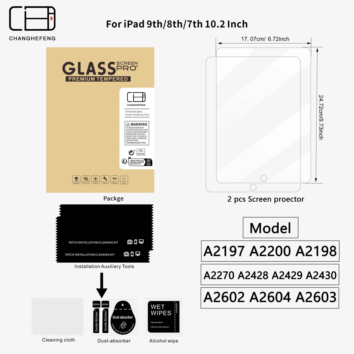 Protecție Ecran din Sticlă Temperată 2pcs pentru iPad Air & Mini - Venduqo