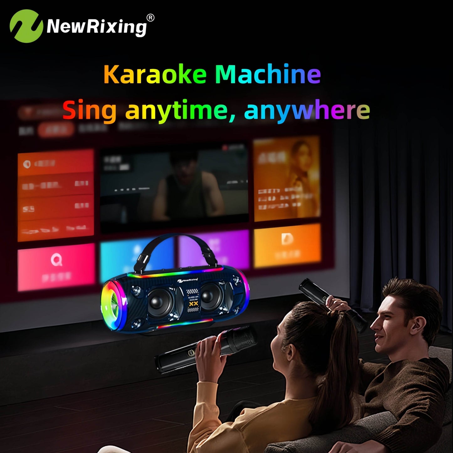 Boxe Portabile Wireless cu Karaoke și 2 Microfoane - Venduqo