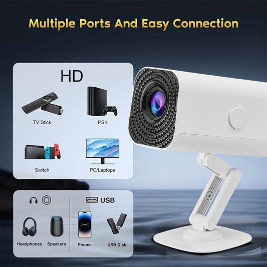 Proiector M7 Alb cu Procesor Sea Song Integrat - Venduqo