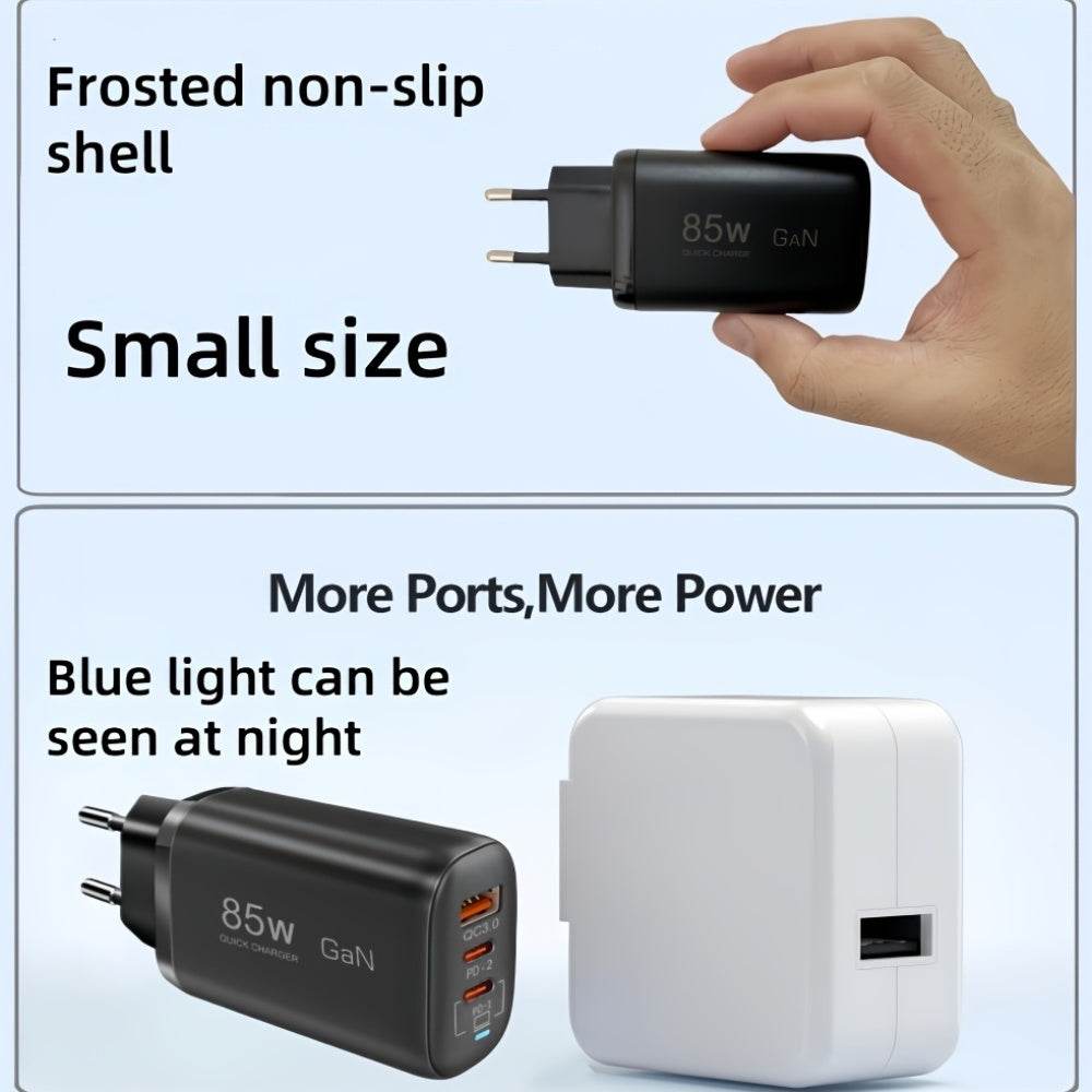 Încărcător Rapid GaN 85W USB Type-C pentru iPhone, Samsung, MacBook - Venduqo
