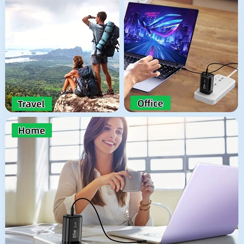 Încărcător Rapid GaN 85W USB Type-C pentru iPhone, Samsung, MacBook - Venduqo