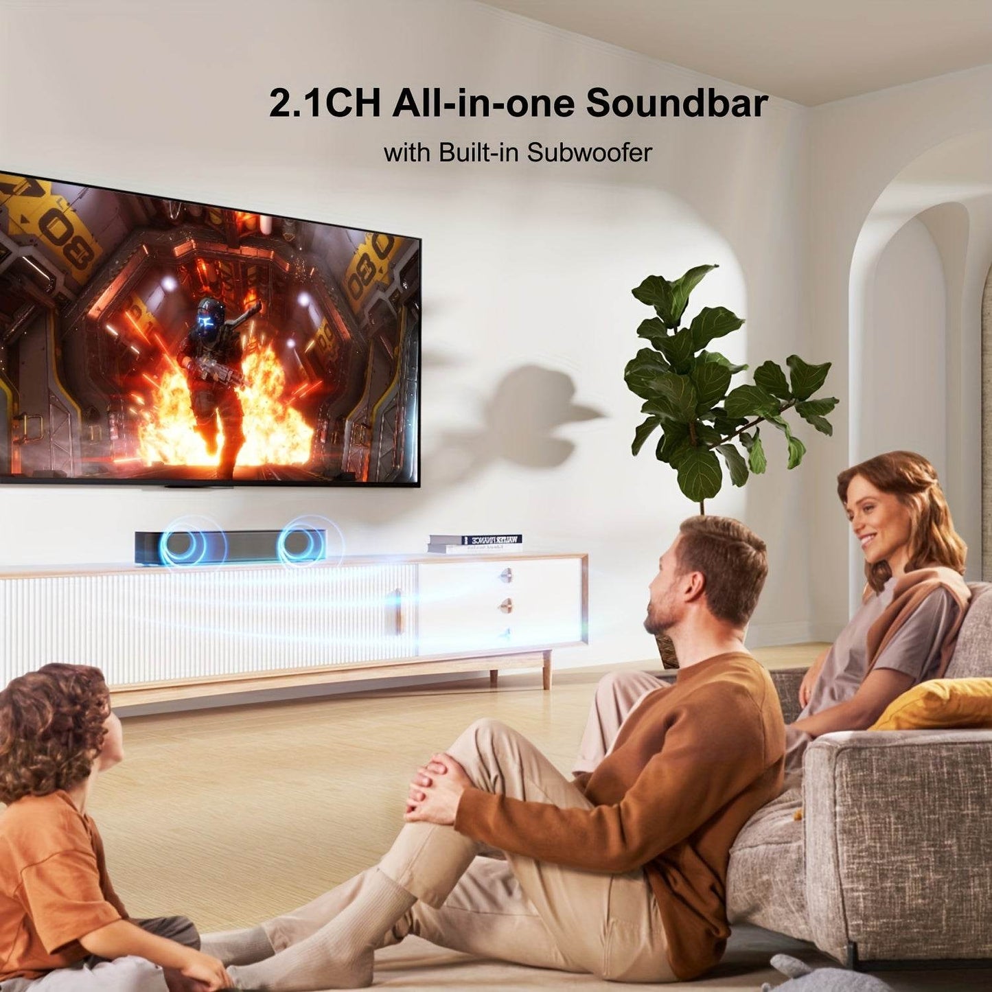 ULTIMEA Mini Sound Bar 2.1ch cu Control APP și Subwoofer Integrat - Venduqo