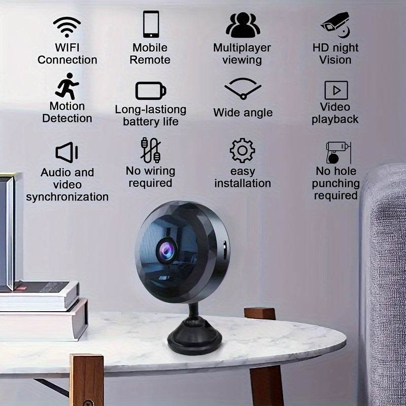 Cameră de supraveghere mini cu magnet, WiFi și vizionare de la distanță - Venduqo