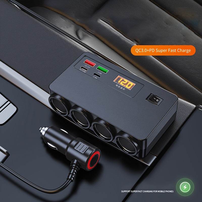 Incarcator Auto 120W, 12V-24V, 2 USB si 2 Porturi PD - Venduqo