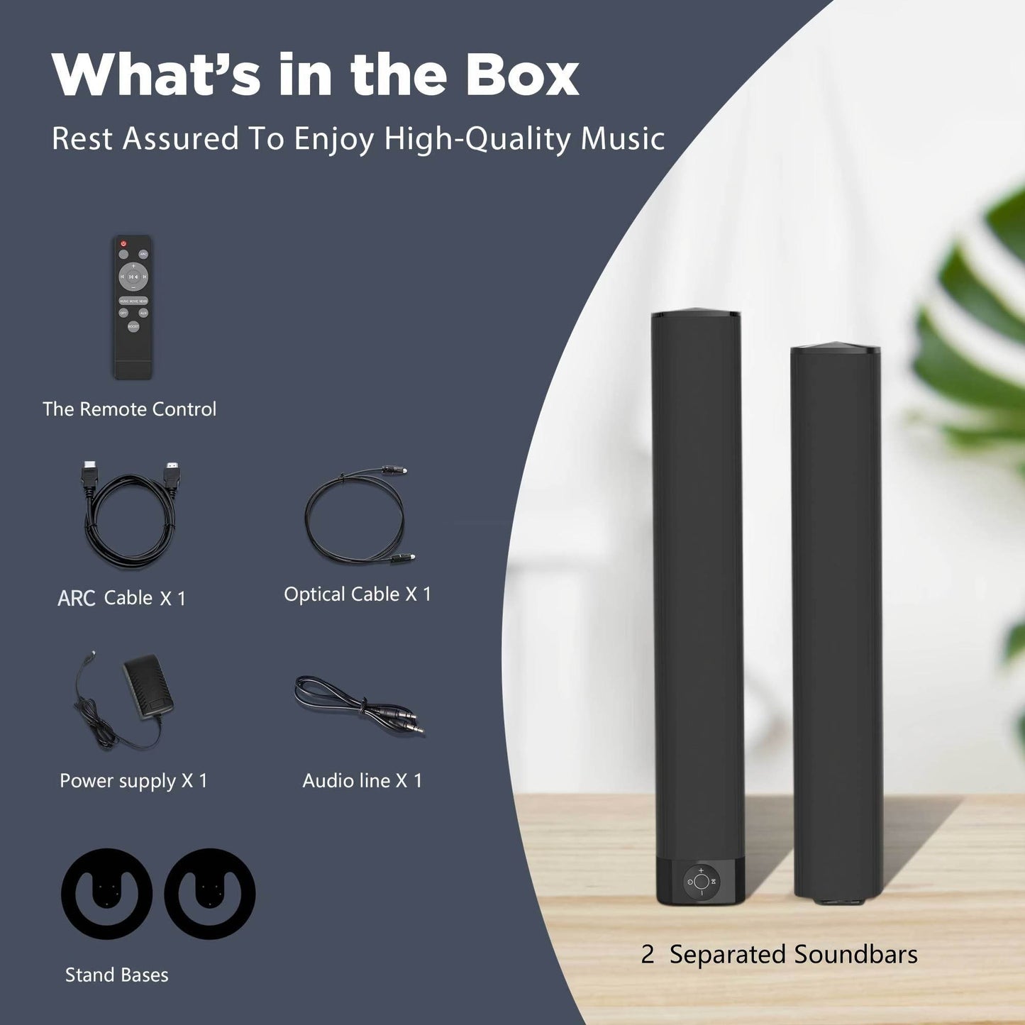 Soundbar Activ de 50W cu Telecomandă și Sunet Stereo - Venduqo