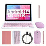 10.1-Inch Android 14 Tablet with Keyboard and Mouse
