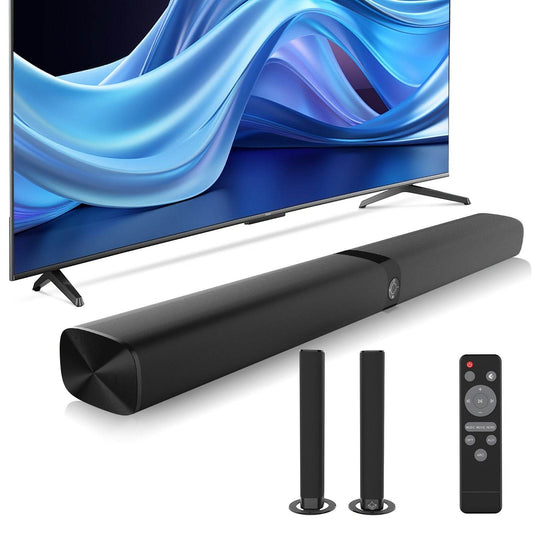 50W Active Soundbar with Remote and Stereo Sound