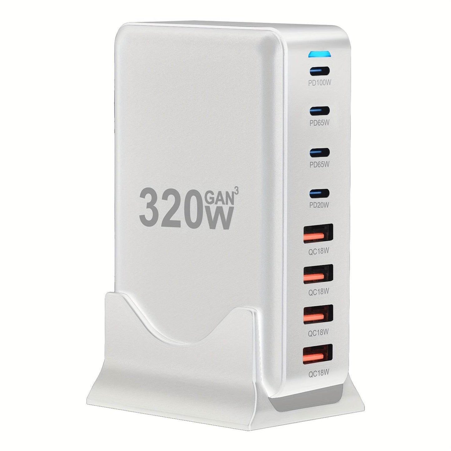 Încărcător PD USB-C 320W GaN III cu 8 Porturi - Venduqo
