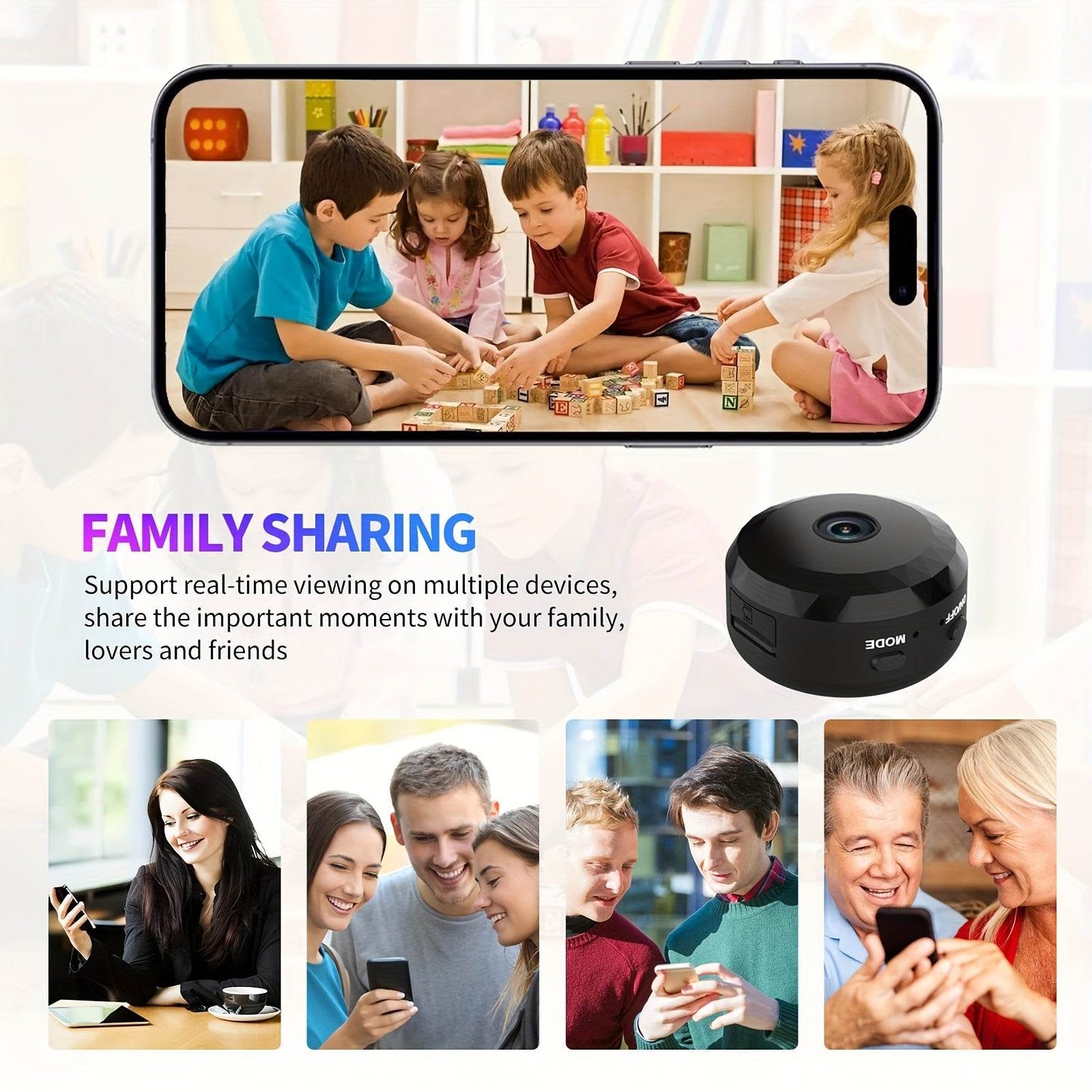 Cameră de supraveghere mini cu magnet, WiFi și vizionare de la distanță - Venduqo