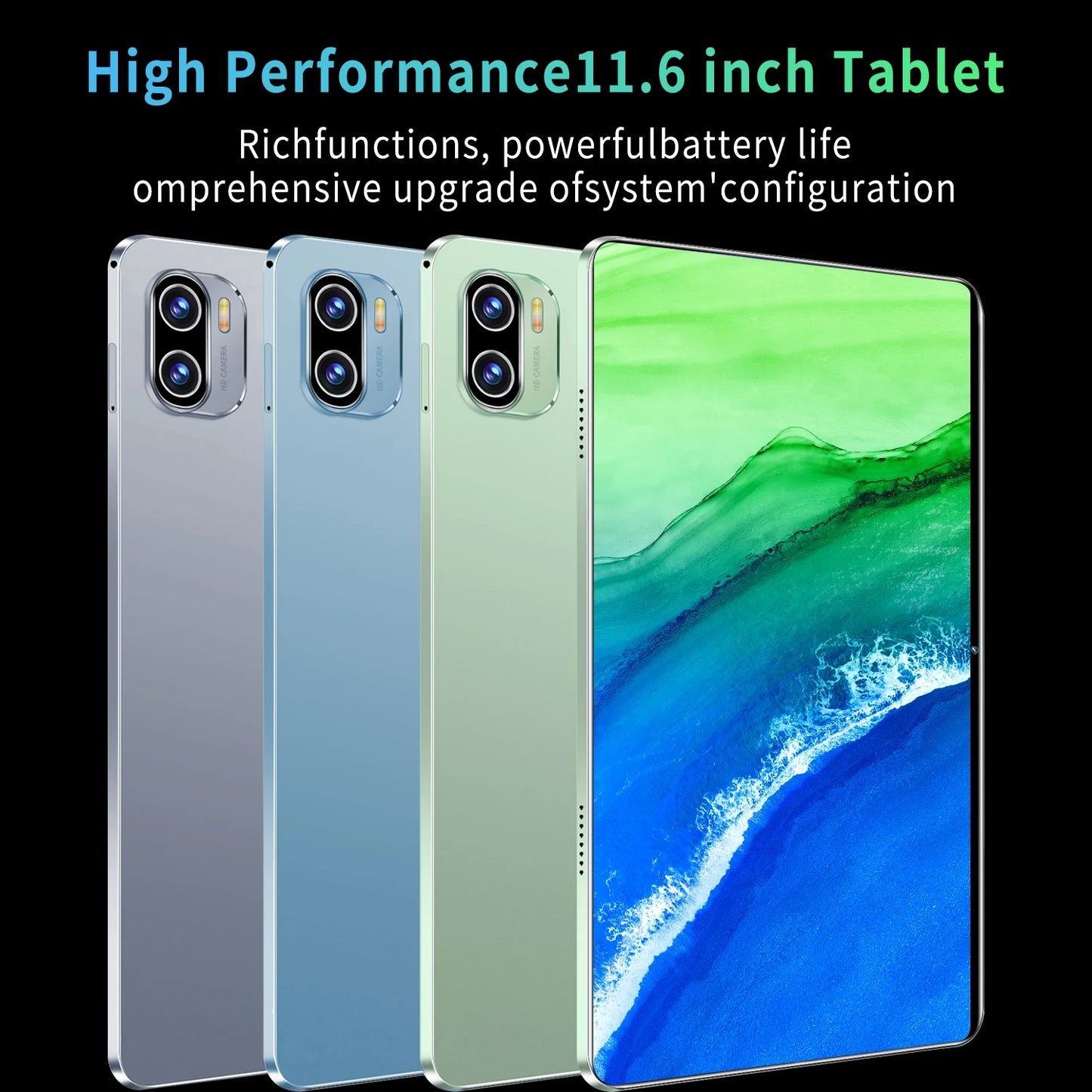 Android Tablet 11.6" - 16GB RAM, 1TB ROM, 5G Connectivity