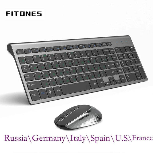 Wireless Keyboard and Mouse Set - Compact & Silent