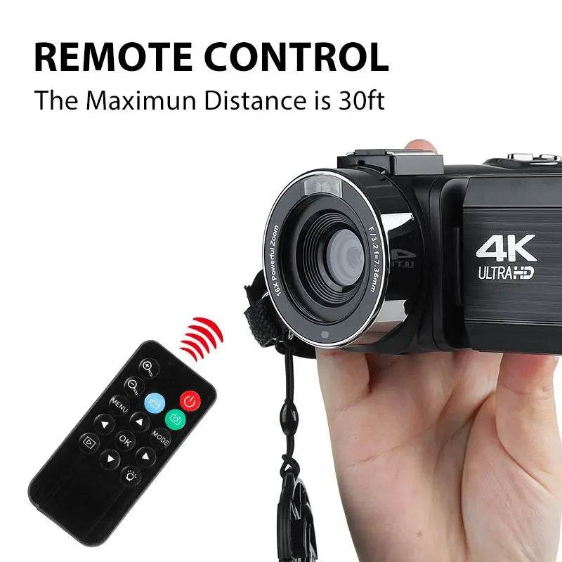 Cameră Video 4K Ultra HD 30MP cu WiFi și Ecran Tactil - Venduqo