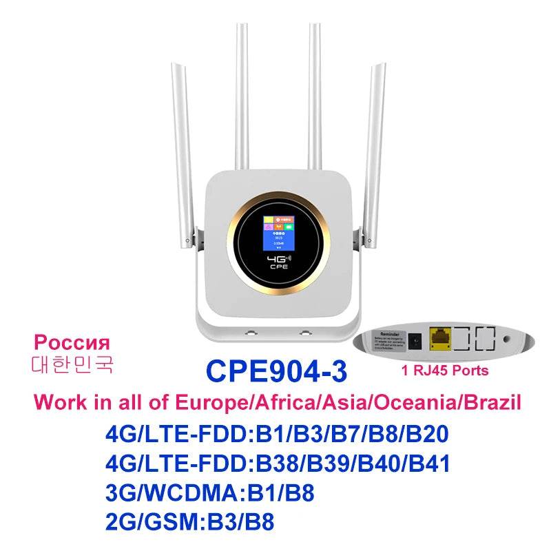 Router 4G TIANJIE cu SIM, Modem LTE, Hotspot Mobil Wi-Fi - Venduqo