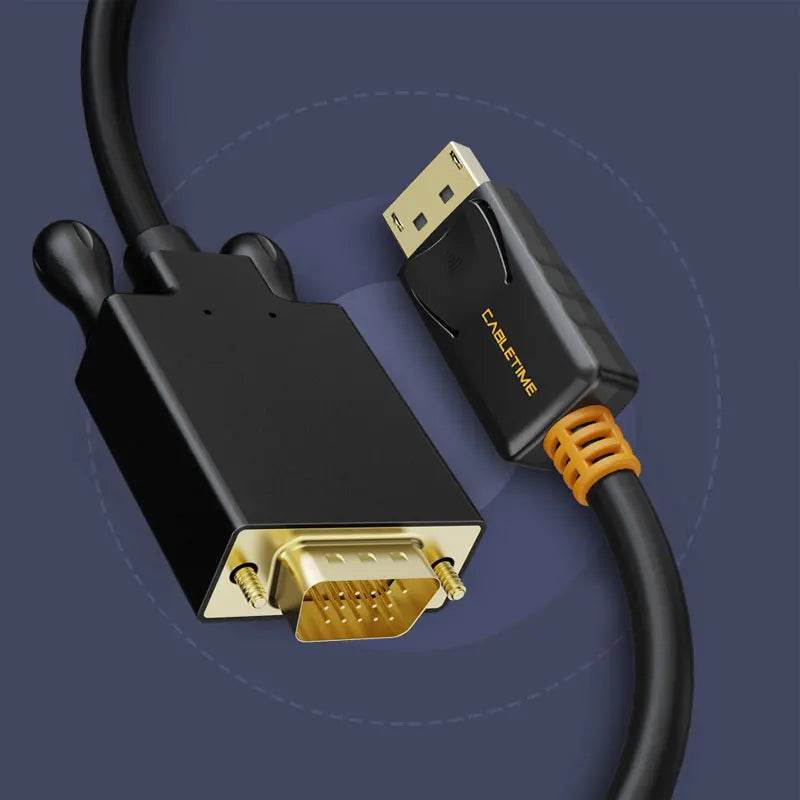 CABLETIME Cablu DisplayPort la VGA 2m - DP la VGA - Venduqo