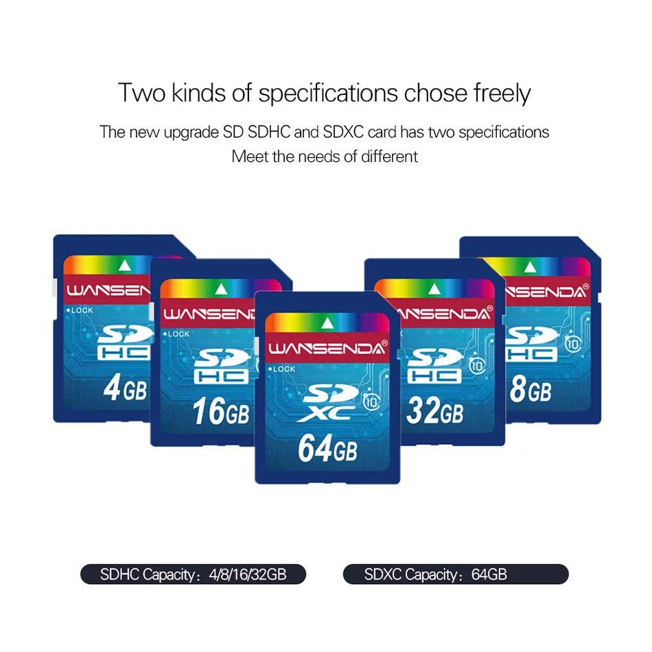 Card SD Wansenda Capacitate Reală 4GB 8GB 16GB 32GB 64GB - Venduqo