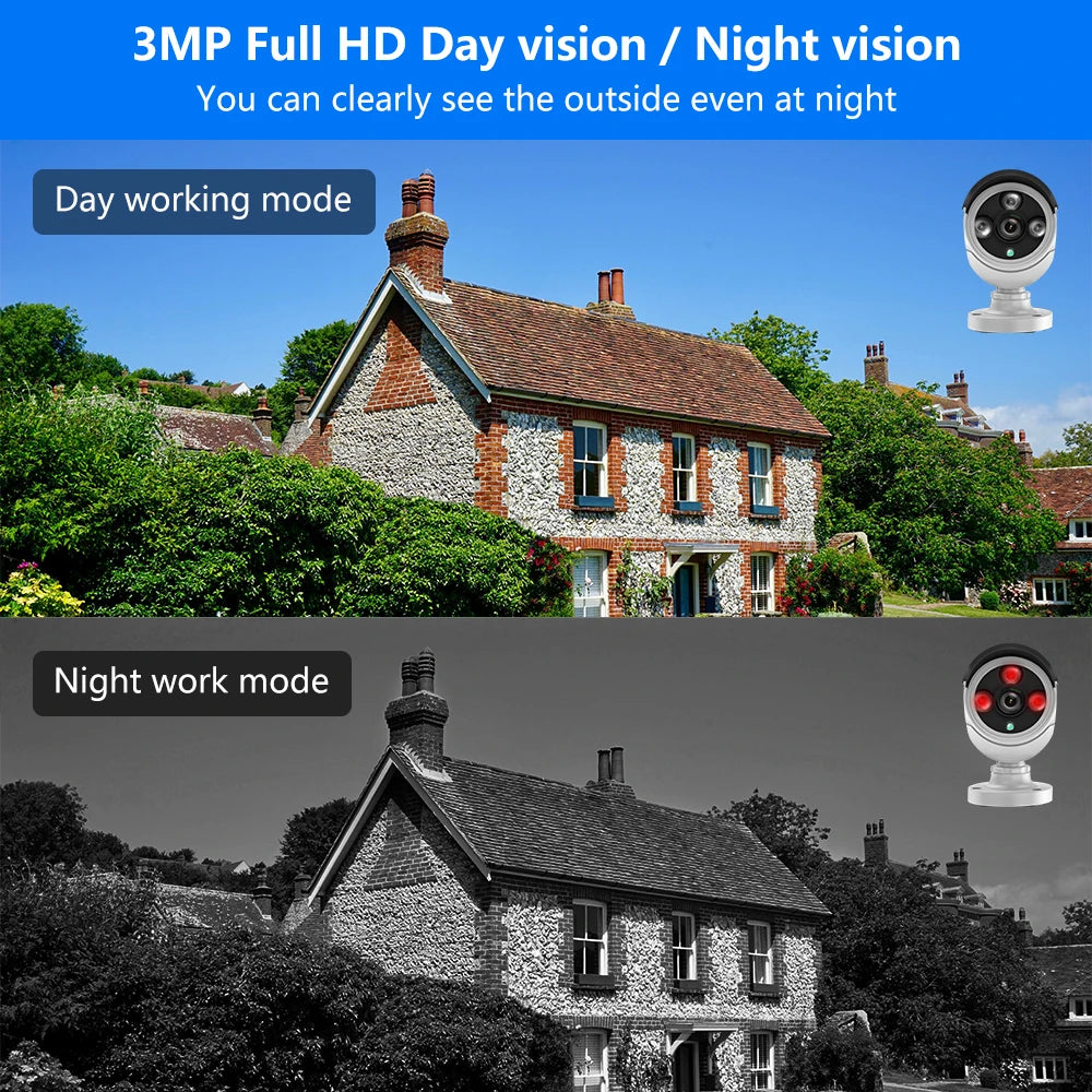 Hiseeu 10CH Wireless Security Camera System with 10.1" Monitor