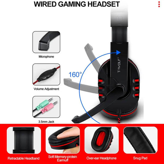 Set gaming 4Pcs: tastatură, mouse, căști și mousepad - Venduqo