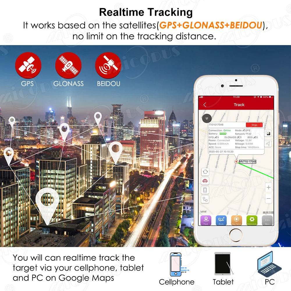 GPS Tracker MV710 - Car & Motorcycle - Venduqo