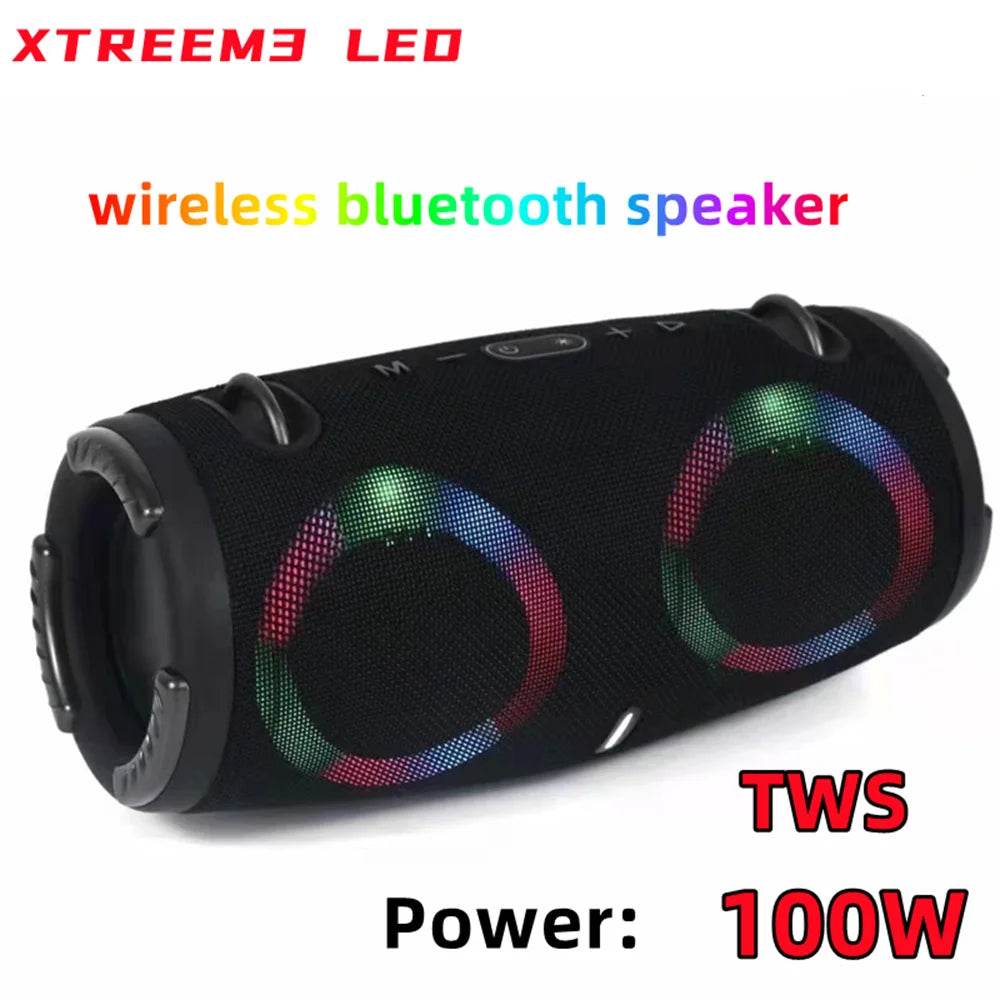 Boxă Portabilă Bluetooth 100W cu Lumini RGB - Waterproof și TWS - Venduqo