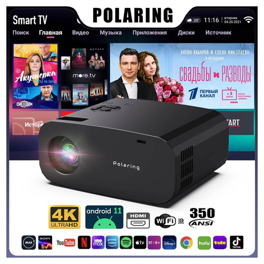 Polaring P7 Pro 1080P 4K Android Projector