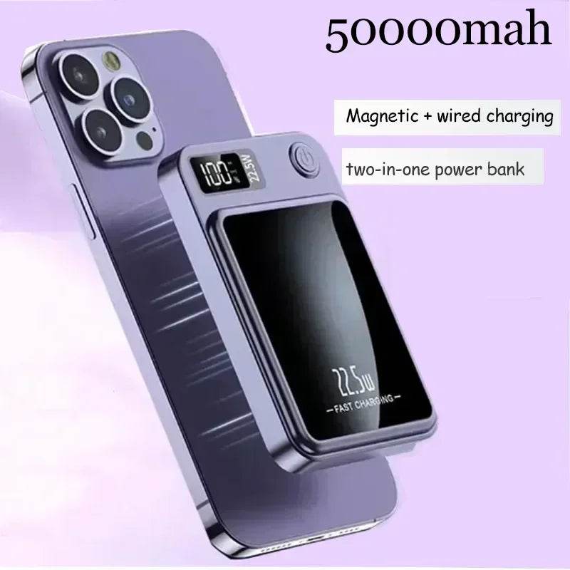Bancă de alimentare wireless rapidă portabilă 50000mAh pentru iPhone 12/13/14 Pro Max - Venduqo