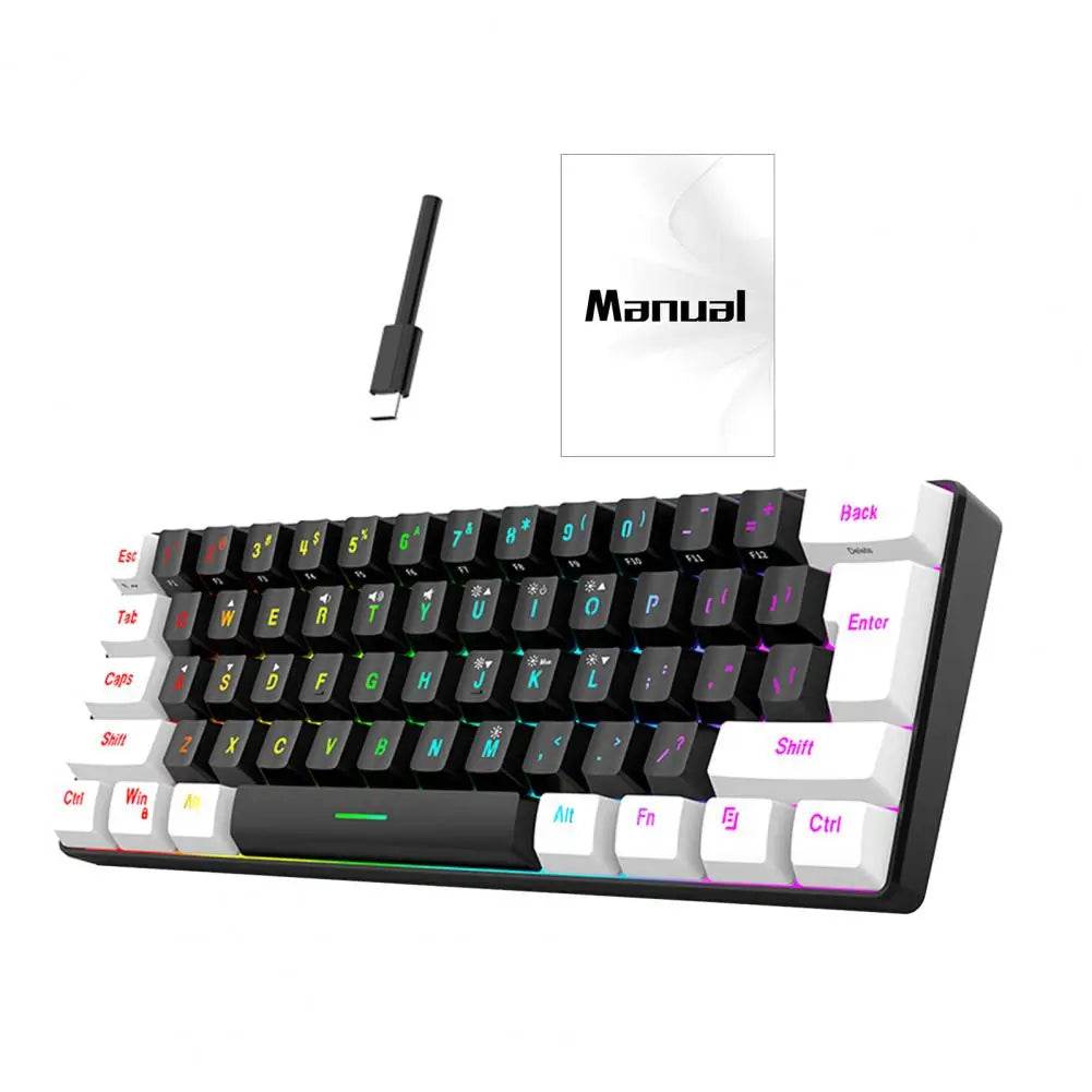 Tastatură Mecanică de Gaming 61 Taste cu Iluminare RGB - Venduqo