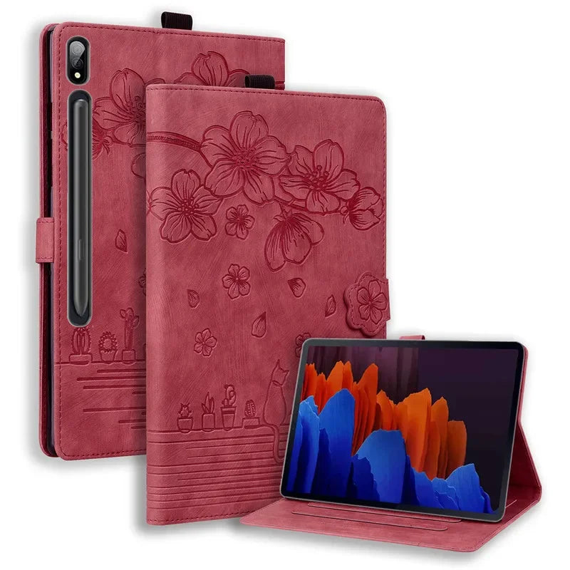 Samsung Galaxy Tab S9 FE 10.9" 3D Flower Cat Case