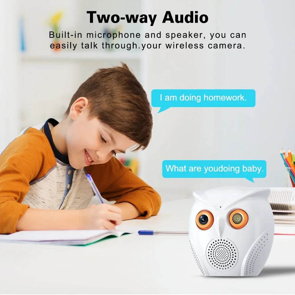 Cameră WiFi ICSEE în formă de bufniță 2K 5MP - Venduqo