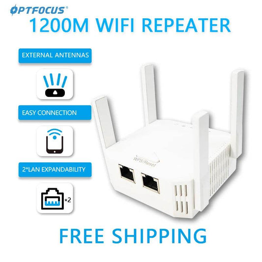 OPTFOCUS Dual Band WiFi Repeater 1200Mbps