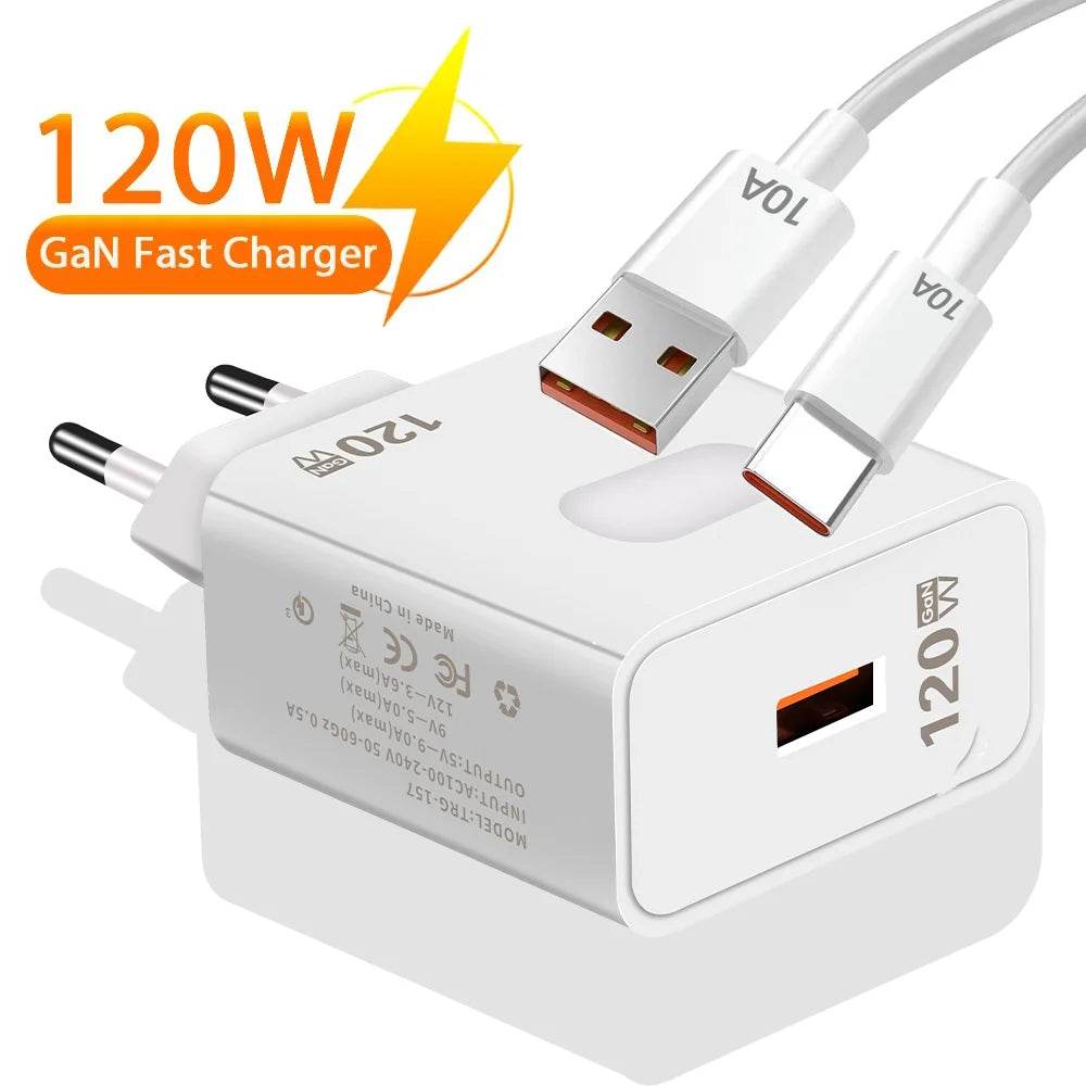 Încărcător rapid 120W GaN USB Quick Charge 3.0 - Venduqo