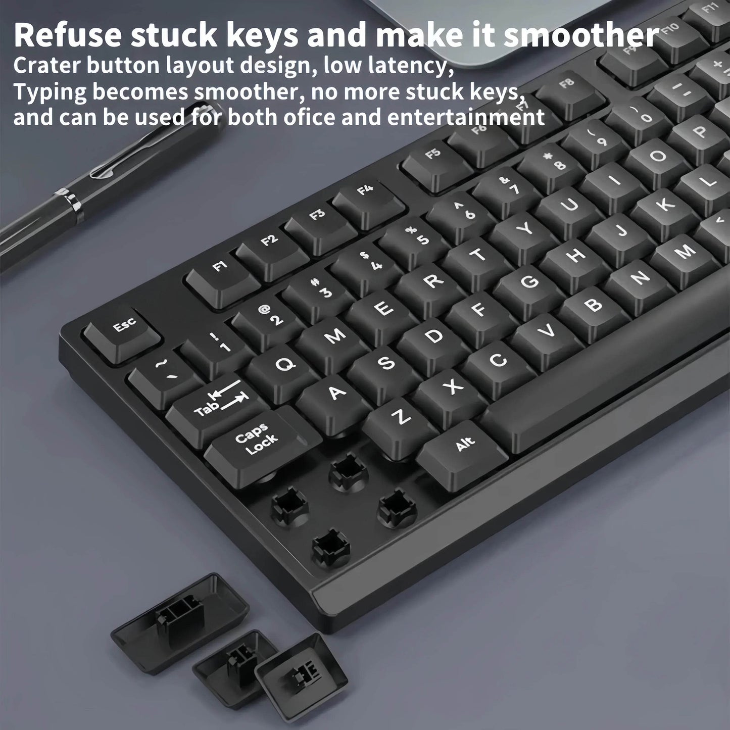 Set Tastatură și Mouse Wireless 2.4G, 104 Taste - Venduqo